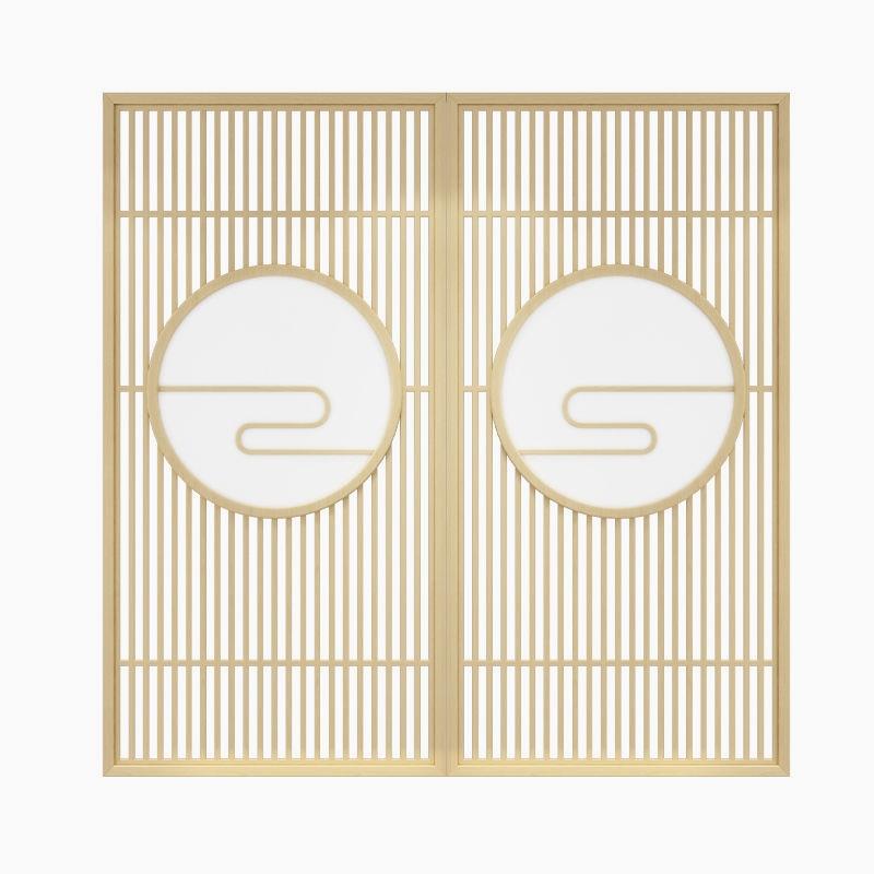 ?见详情中式实木屏风隔断客厅餐厅欧式镂栅栏屏酒店空办公样板简