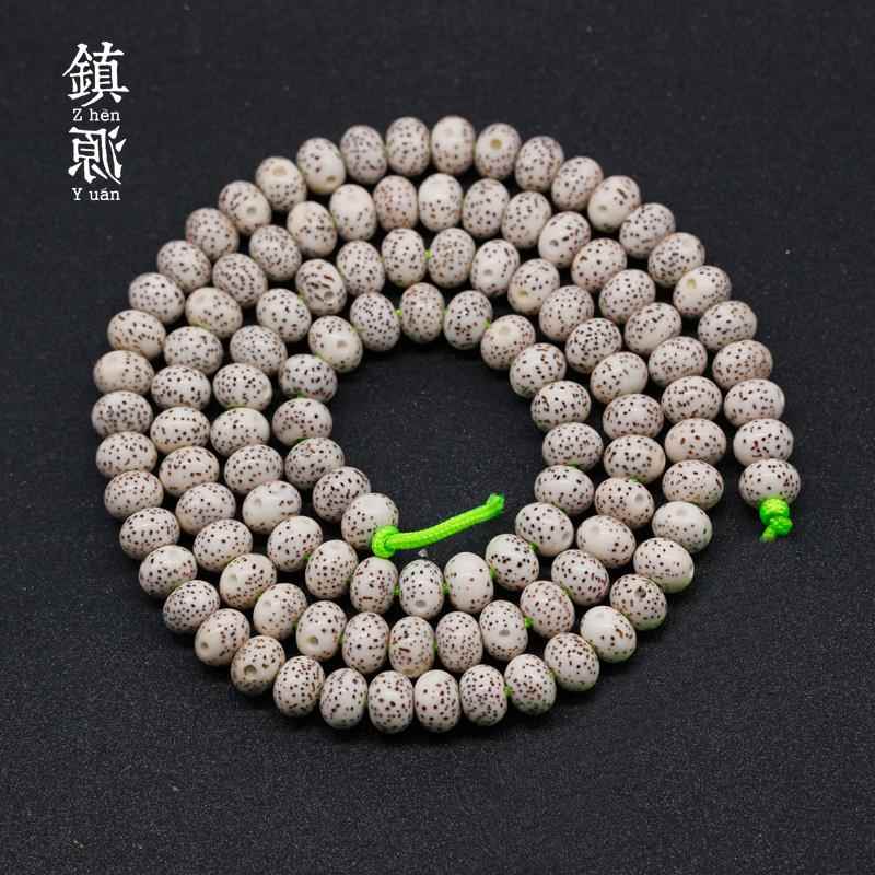 2025正月星月菩提子高密顺白干磨手链108颗佛珠手串项链毛感料素