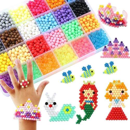 Kids Magical Water Sticky Beads Toy Set DIY Handmade Childre
