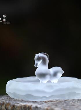 琉璃茶宠小马香插摆件居家客厅茶室办公熏香线香香器茶具配件用品