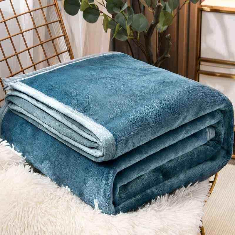 warm super soft large fleece sofa bed cover blanket throw图片