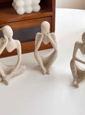 ins艺术风抽象人物思考者摆件客厅卧室玄关家居装饰桌面搭配创意