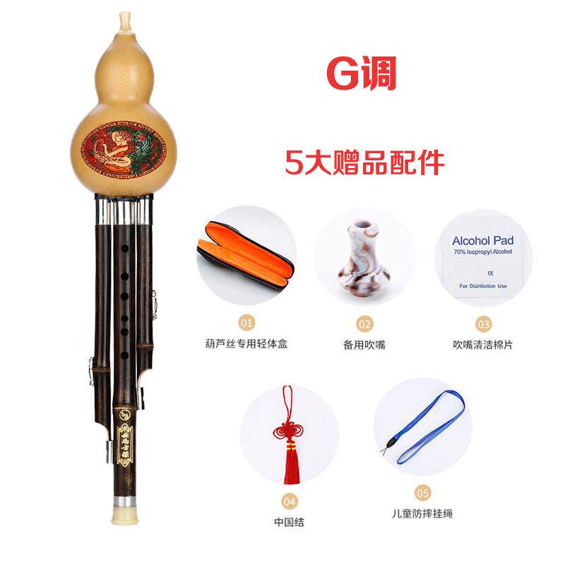 正品葫芦丝C调降调儿童学成人学生入初门B紫零基础云南竹葫芦丝乐