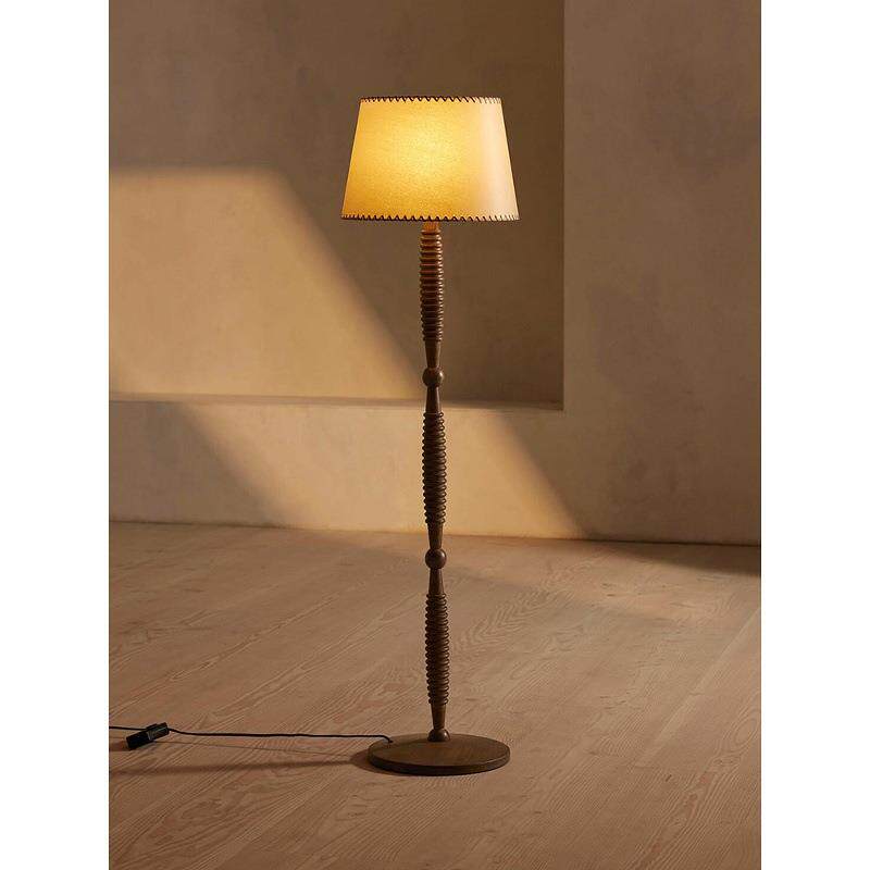 美式复古落地灯客厅卧室法式中古风实木沙发旁高级感氛围灯台灯