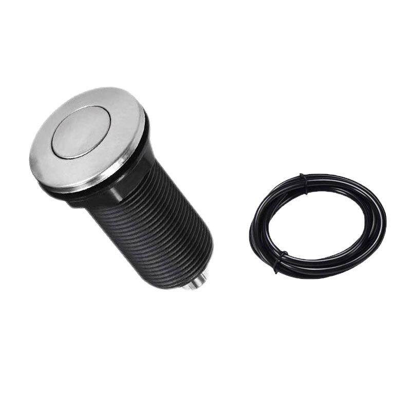 厨房垃圾处理器加长空气开关不锈钢按钮气动开关按摩浴缸启动配件