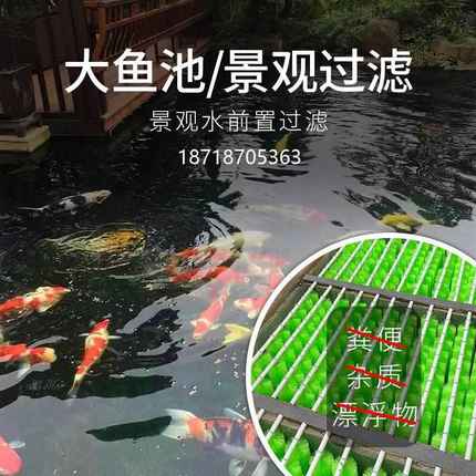 鱼池过滤毛刷304不锈钢锦鲤池专用毛刷净化过滤室外鱼池过滤毛刷