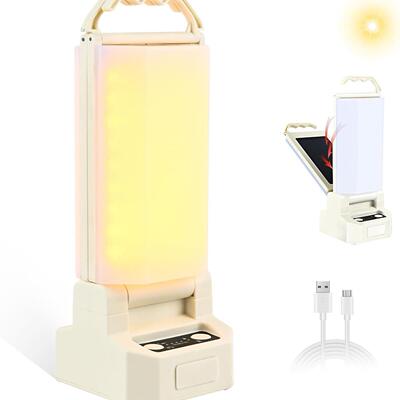 爆款太阳能手提露营灯4色温5档亮度调节4500mah带电池