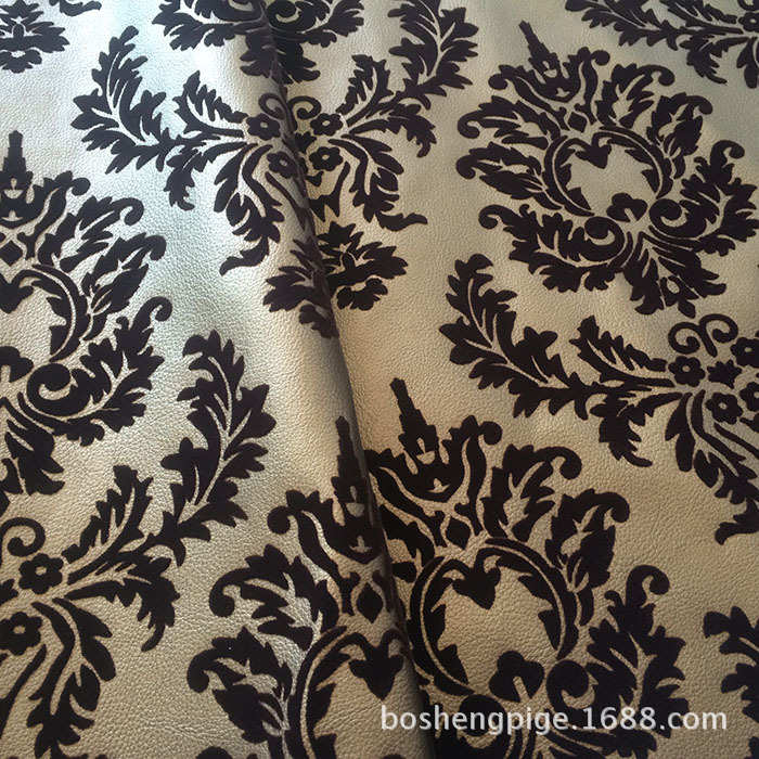 PU皮革面料人造皮料移门家具沙发软包硬包电视背景墙用料植绒皮革