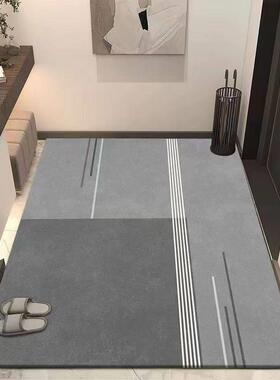 灰色矽藻泥入户地垫门口吸水防滑进门垫玄关满铺耐脏家用门口地垫