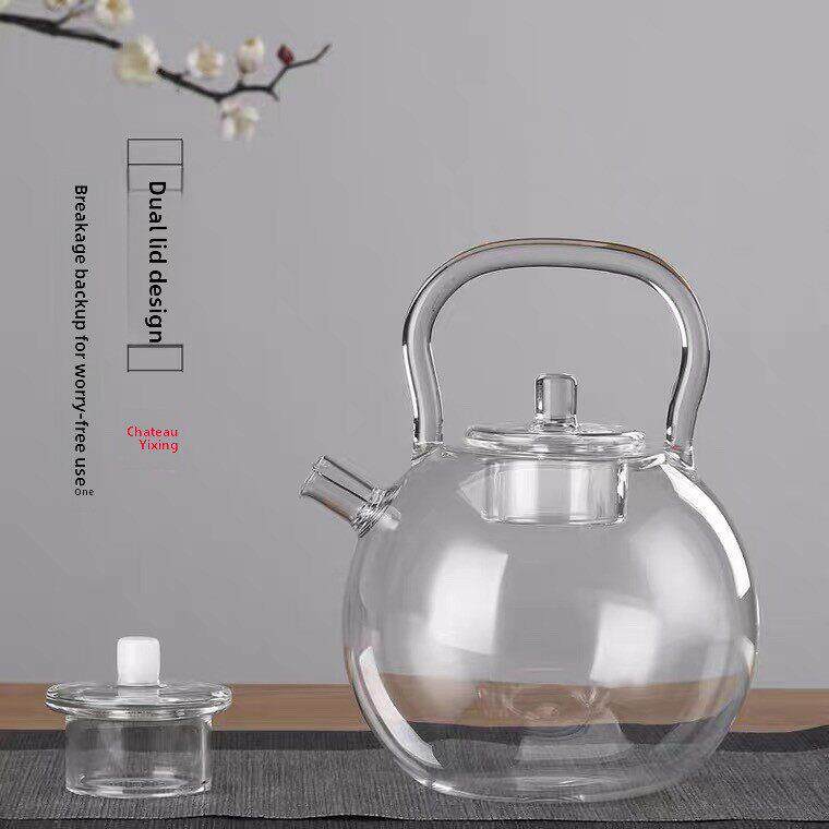 弘建玻璃茶壶加厚耐热玻璃功夫茶具电陶炉壶煮茶壶烧水壶提梁壶