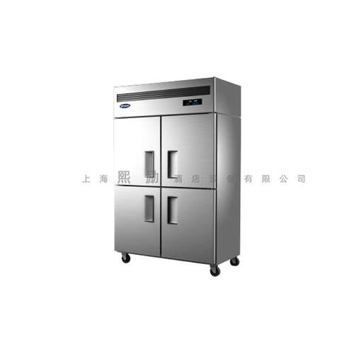 商用厨房四门双温冰箱银都工程款直冷冷藏冷冻柜QBL6122竖隔冰柜