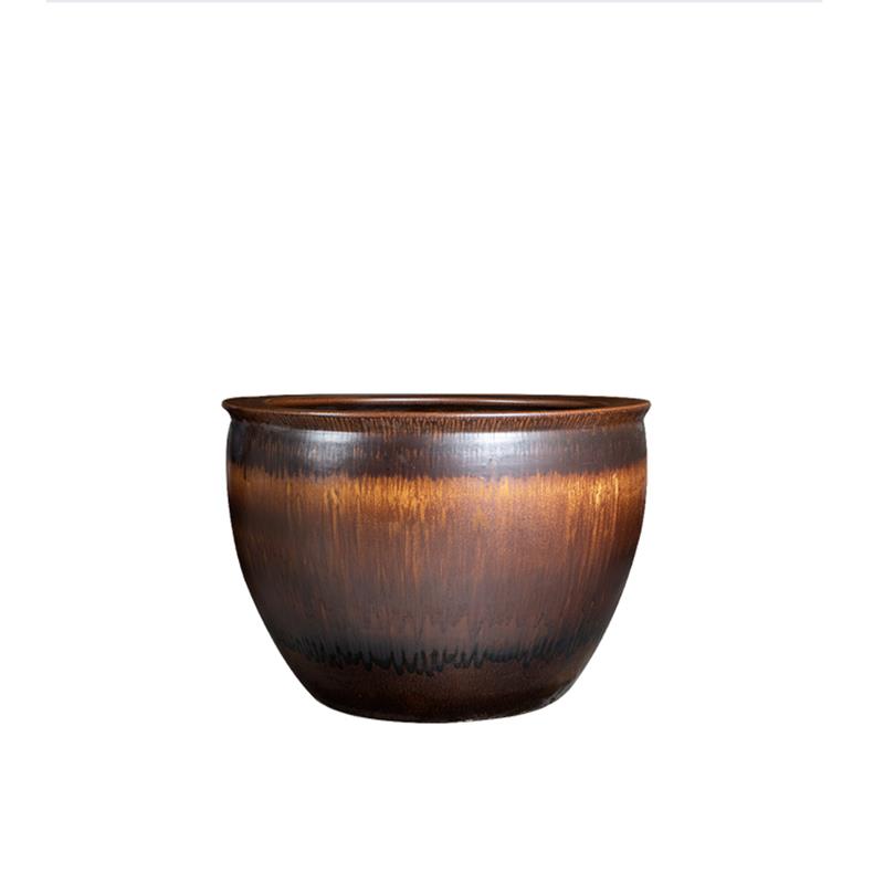 高档庭景德镇陶瓷器缸办公室客厅摆件水鱼缸养院大缸鱼盆锦鲤缸乌