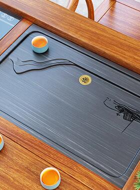 定做然嵌入式天换石茶盘茶桌空位家用中间F997JJTH板面更内嵌石板