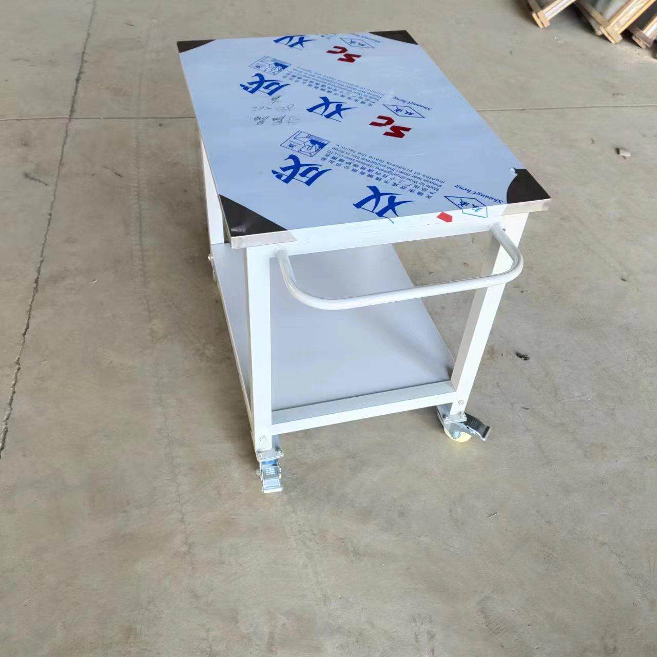 移动双层带轮子不锈钢桌面工作台车间装配实验检验操作推车