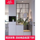 北欧轻奢铁艺屏风客厅装 饰置物架简约门厅玄关隔断挂镜