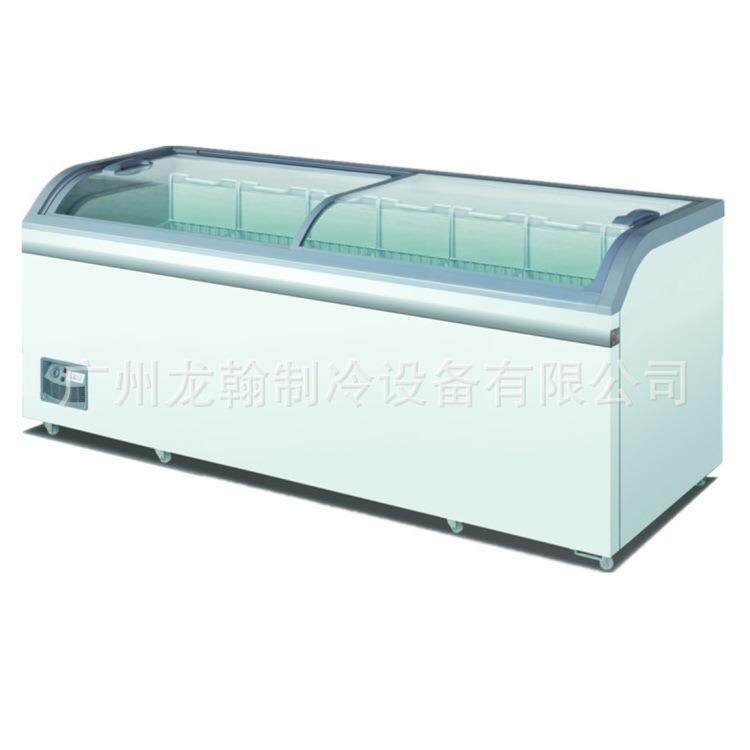 商超组合岛柜 卧式速冻冰柜冷柜 水饺丸子生鲜冷冻玻璃展示柜岛柜