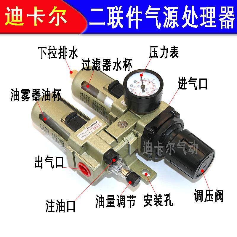 气源处理器AC3010-03 02 二联件SMC型过滤器油雾器空气油水分离器