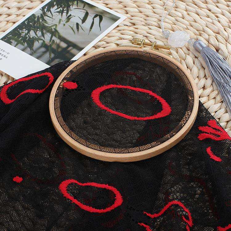 1.5m满幅蕾丝面料 无弹睫毛镂空超浮雕剪线蕾丝花边 裙摆花边辅料