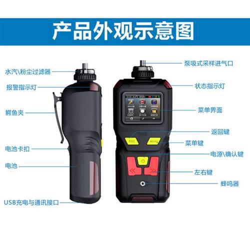 YZL-S4报00逸泽霖便携式氟化氢气体M分析警仪泵吸式H测F气体浓度