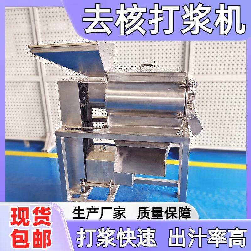 预熟软化木瓜去核打浆机商用煮熟山楂去核打浆设备果核分离机