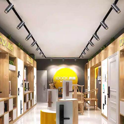 led可变焦轨道灯服装店商用聚光散光射灯高显指明装COB调焦导轨灯