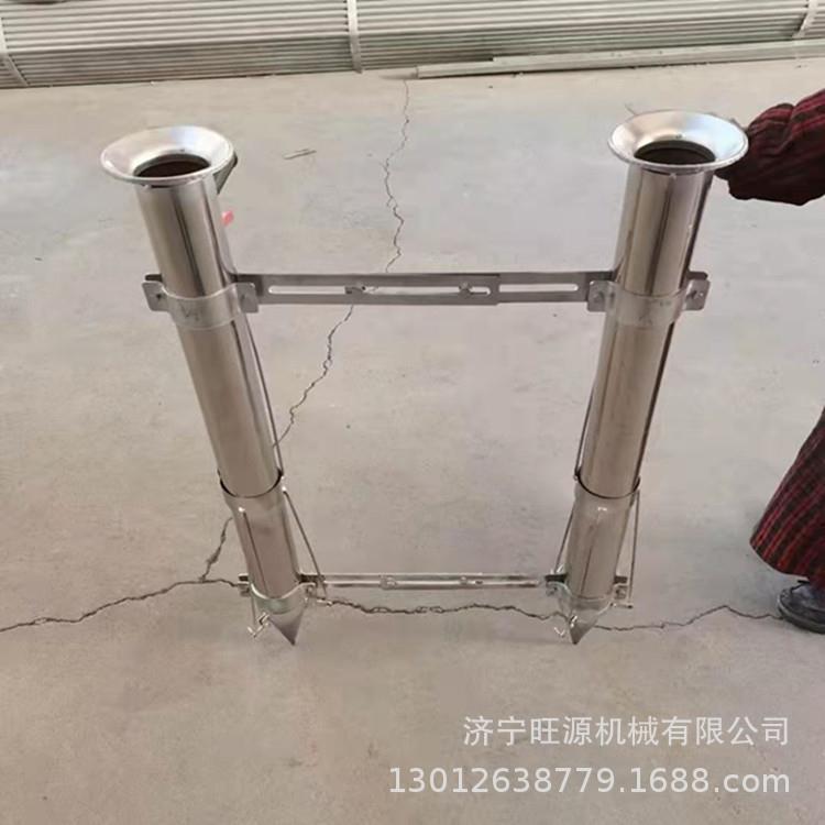 双行不锈钢栽苗器手动辣椒移栽器双把手栽苗器
