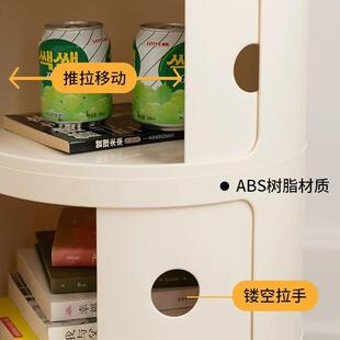 厂沙发边柜H389收奶油风床头柜桌边现代简约侧创意纳柜小圆桌