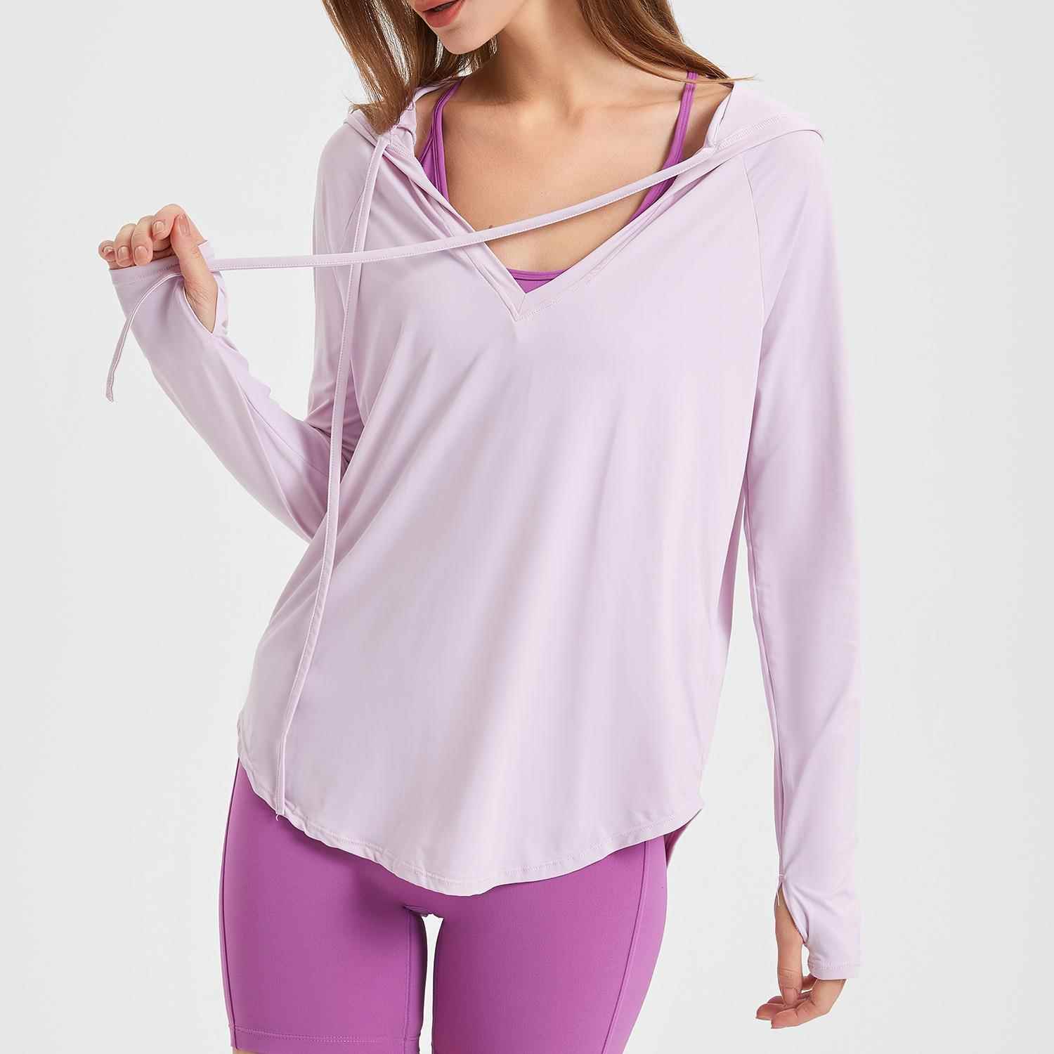 hooded sunscreen clothing running clothing breathable yoga