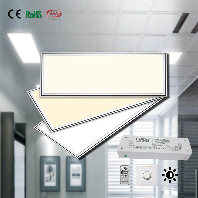 可调光led面板灯1200x600办公室石膏吊顶灯0-10v调光led平板灯54W
