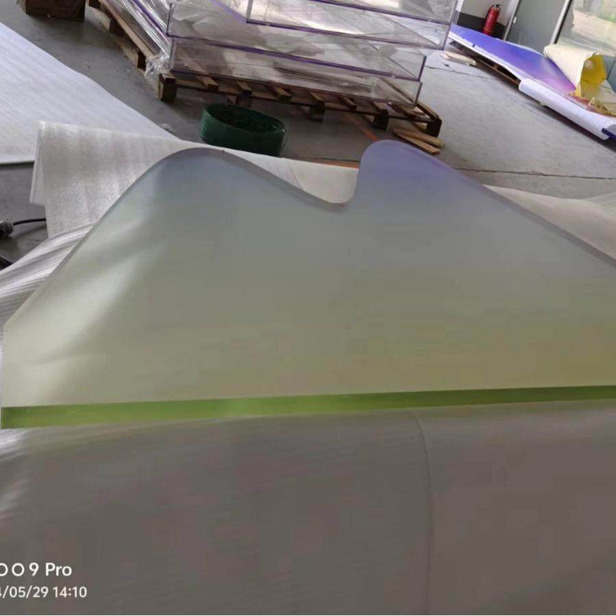 亚克力假山造型UV喷绘 有机玻璃板透明彩色渐变造型景观