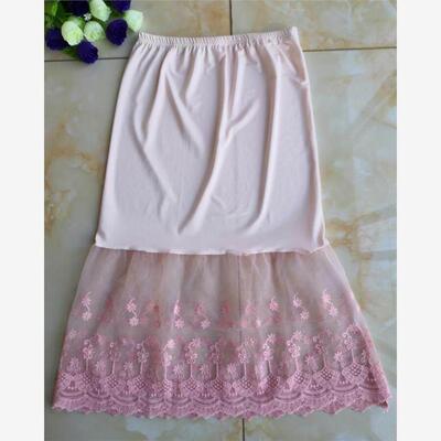 Korean version lace patchwork bottom skirt韩版蕾丝打底半身裙