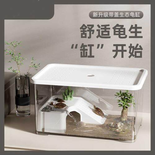 乌龟饲养缸养乌龟专用缸家用箱小型螃蟹生态缸鱼缸造景桌面乌龟缸