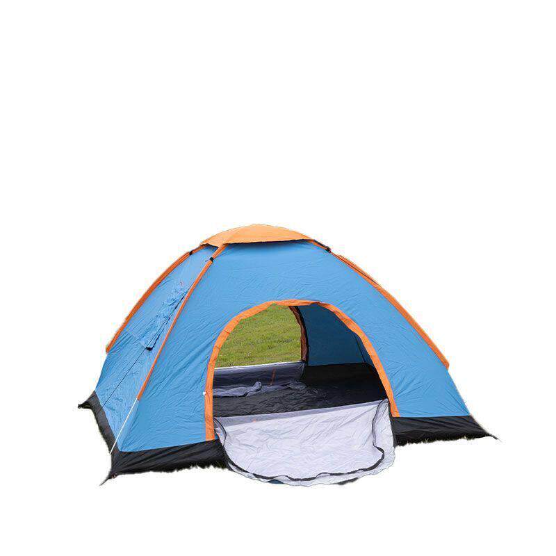 户外旅游帐篷野餐便携式折叠速开单人加厚儿童野外露营帐篷双开门