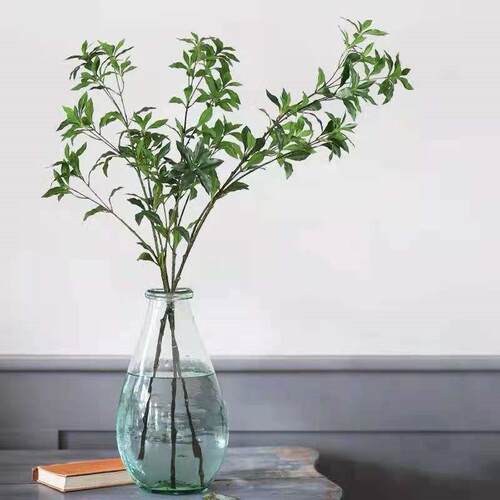 北欧风清新绿植落地摆件仿真马醉木长枝树叶客厅家居假花装饰花卉