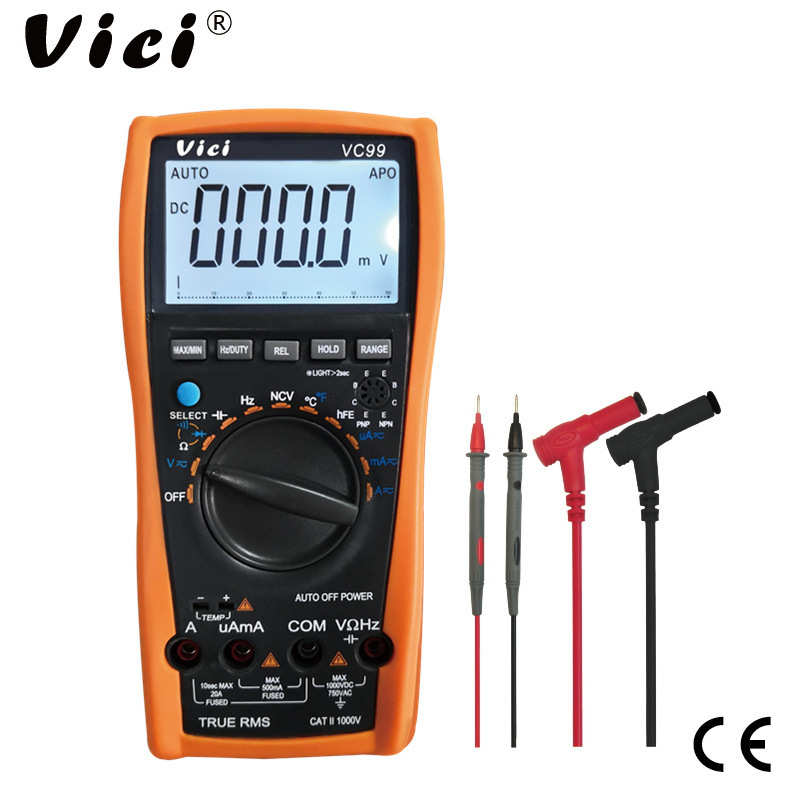 VICI万用表VC99 6000显示 高精度多功能全自动电工数字万能表