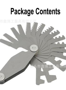 29度T型螺纹规1-12n梯形螺纹样板美制螺距规ACME29°爱克姆牙形规