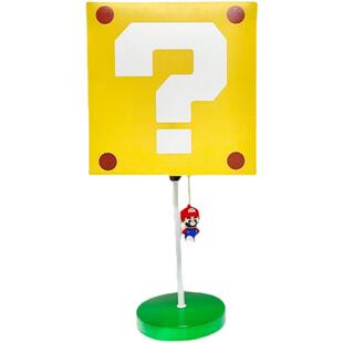 创意复古卡通可爱桌面台灯超级玛丽问号灯卧室床头儿童房装饰夜灯