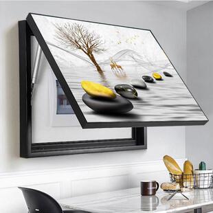 电表箱装饰画 画现代简约横版遮挡箱配电箱电源总开 关电闸液压杆