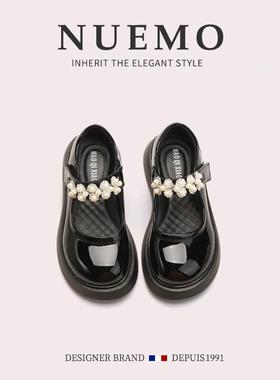 高档UMO法国风潮牌童鞋~白色女童小皮鞋儿童软N底主鞋学公生演E出