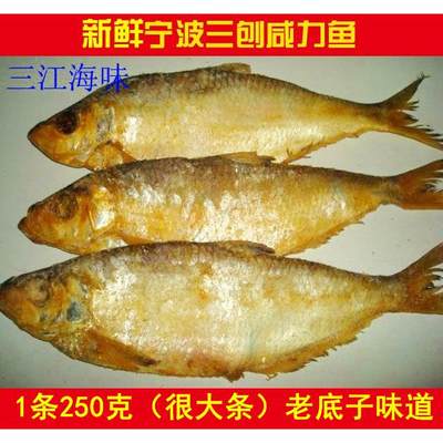 老宁波三刨咸力鱼 咸霉鳓鱼 咸香鱼 咸鱼干咸鳓鱼臭香力鱼250g