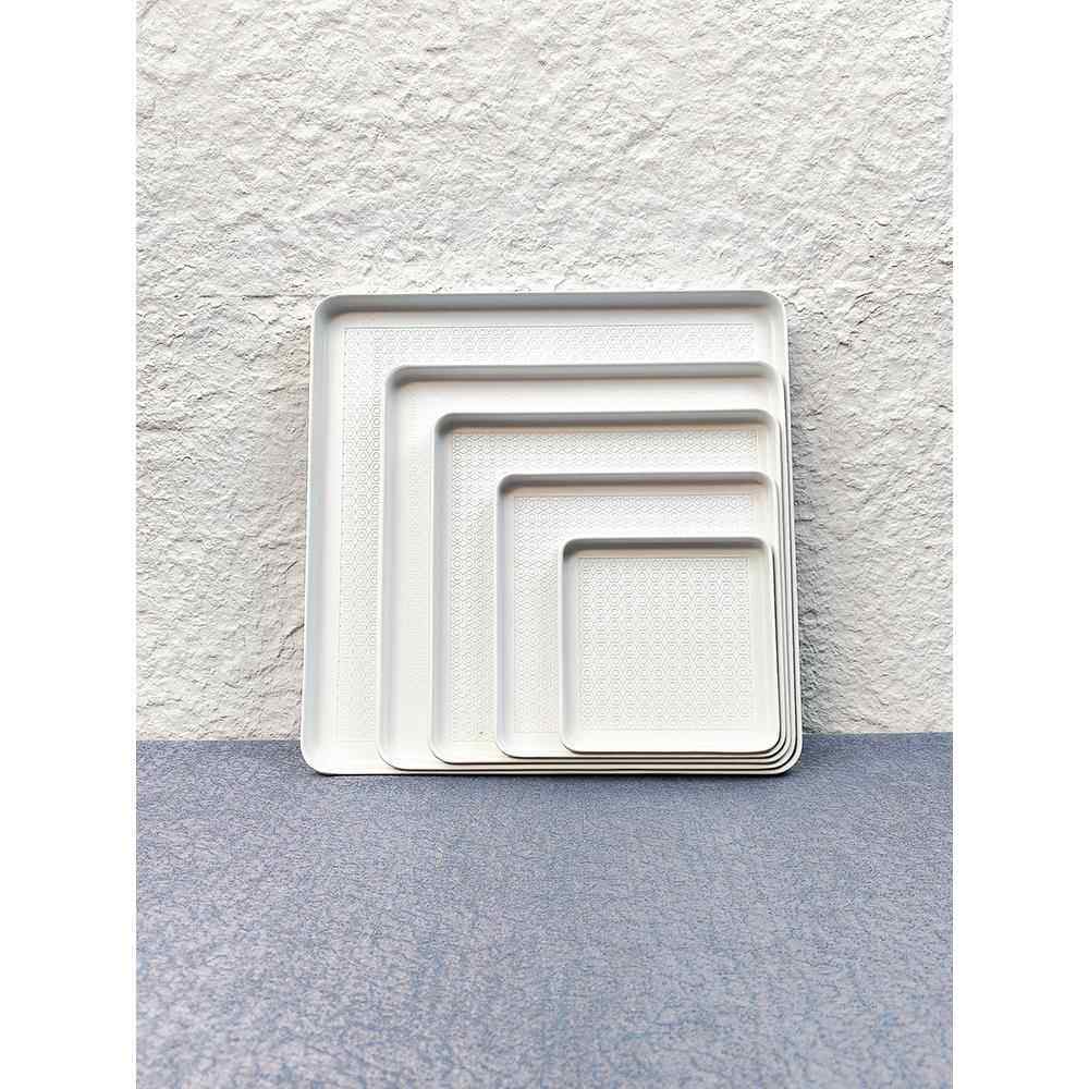 塑料正方形托盘水杯茶盘白色轻奢高档茶杯收纳盘子密胺家用置物盘,餐饮具,盘,淘宝优惠券,粉丝福利购,淘宝优惠卷