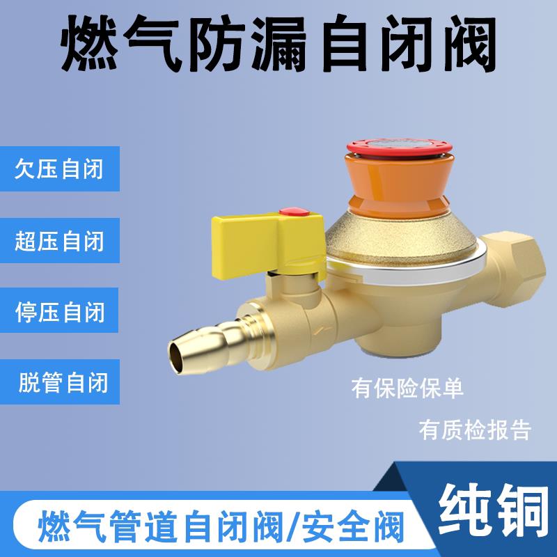家用天然气自闭阀燃气管道漏气自动断气保护泄露防漏超压安全阀门