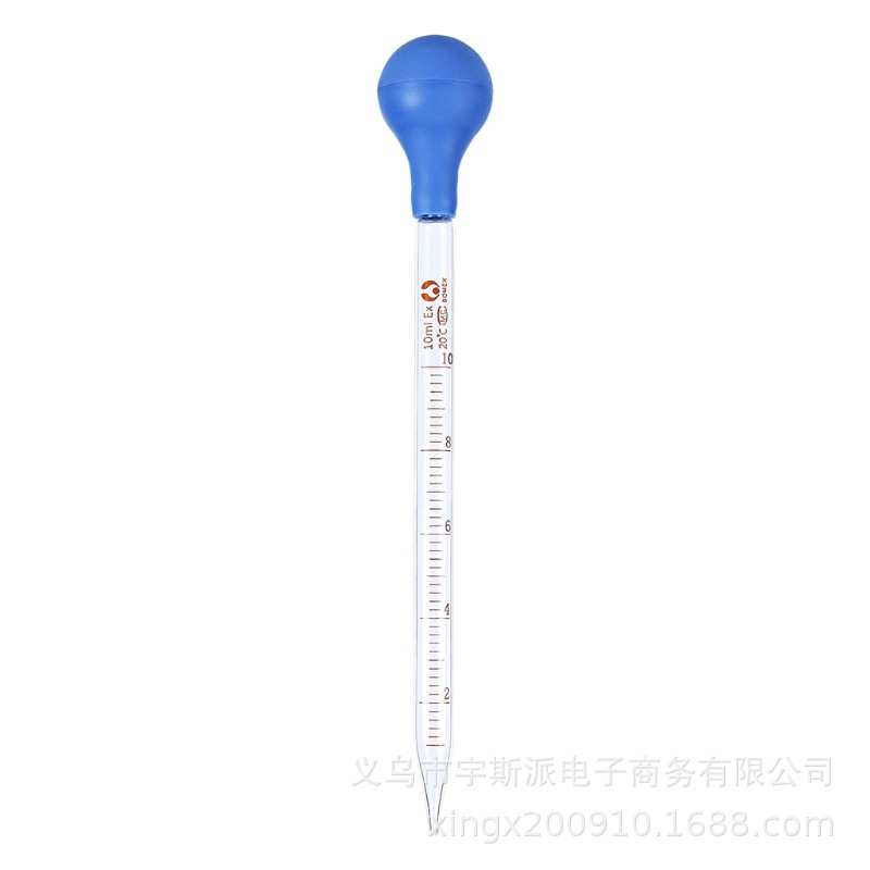 6支玻璃移液管刻度滴管0.5毫升1毫升2毫升3毫升5毫升10毫升长玻璃