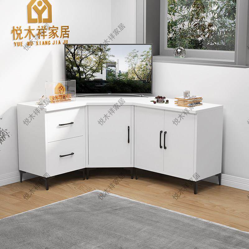 家用墙角转角柜农村大尺寸电视拐角柜自由组合柜宽大地柜送柜门