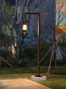 led复古路灯太阳能仿古高杆草坪灯景区公园景观灯户外灯3米庭院灯