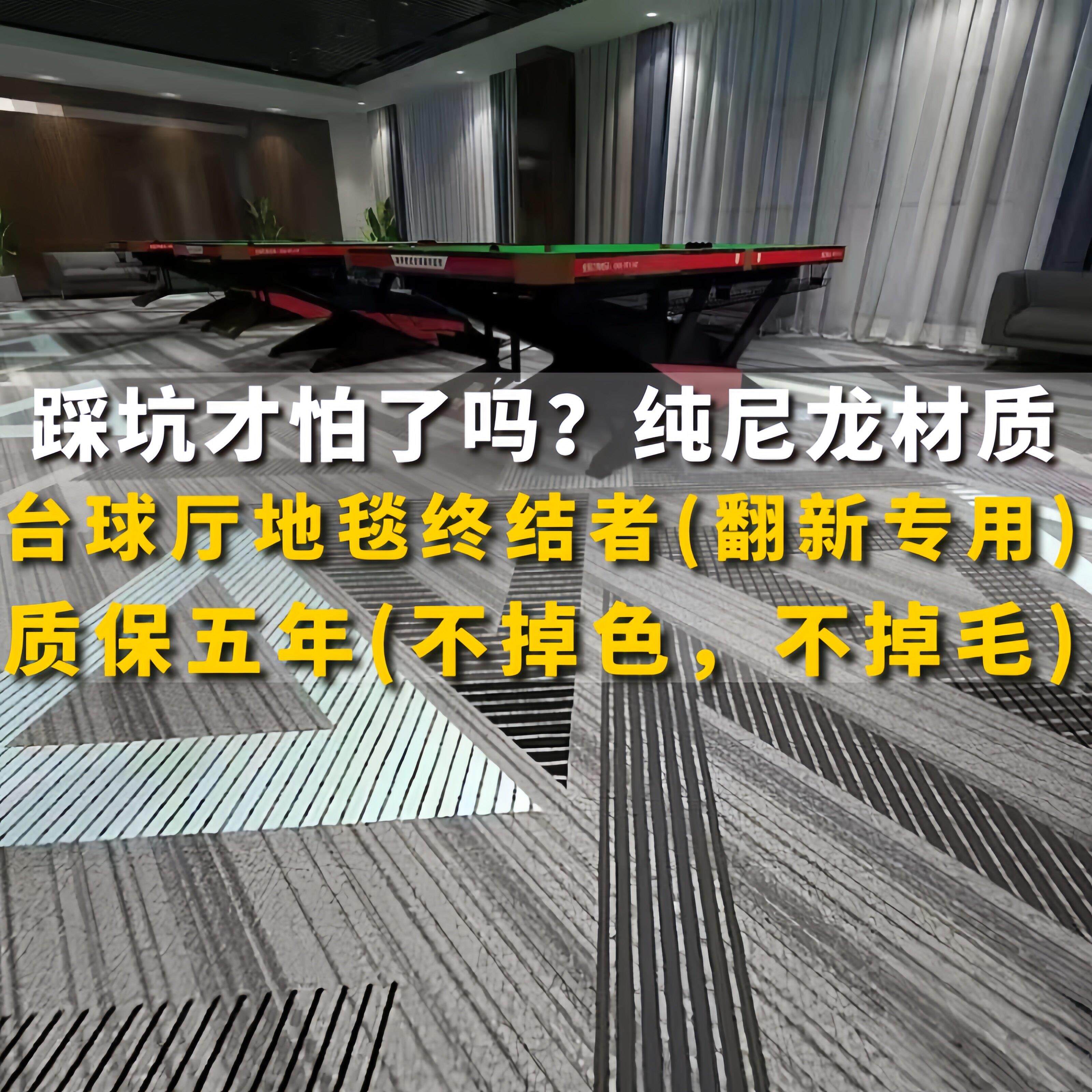 台球厅地毯专用满铺纯聚酯纤维尼龙桌球室阻燃防火球房台球室定制