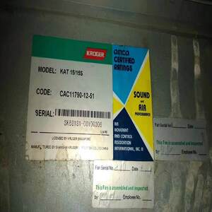 科禄格KRUGER 外转子电机风机 FDA280T 室内外供热