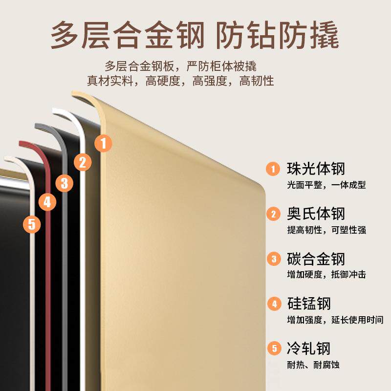 虎牌工厂发货保险柜CSP认证家用办公酒店指纹密码1米全钢保险箱