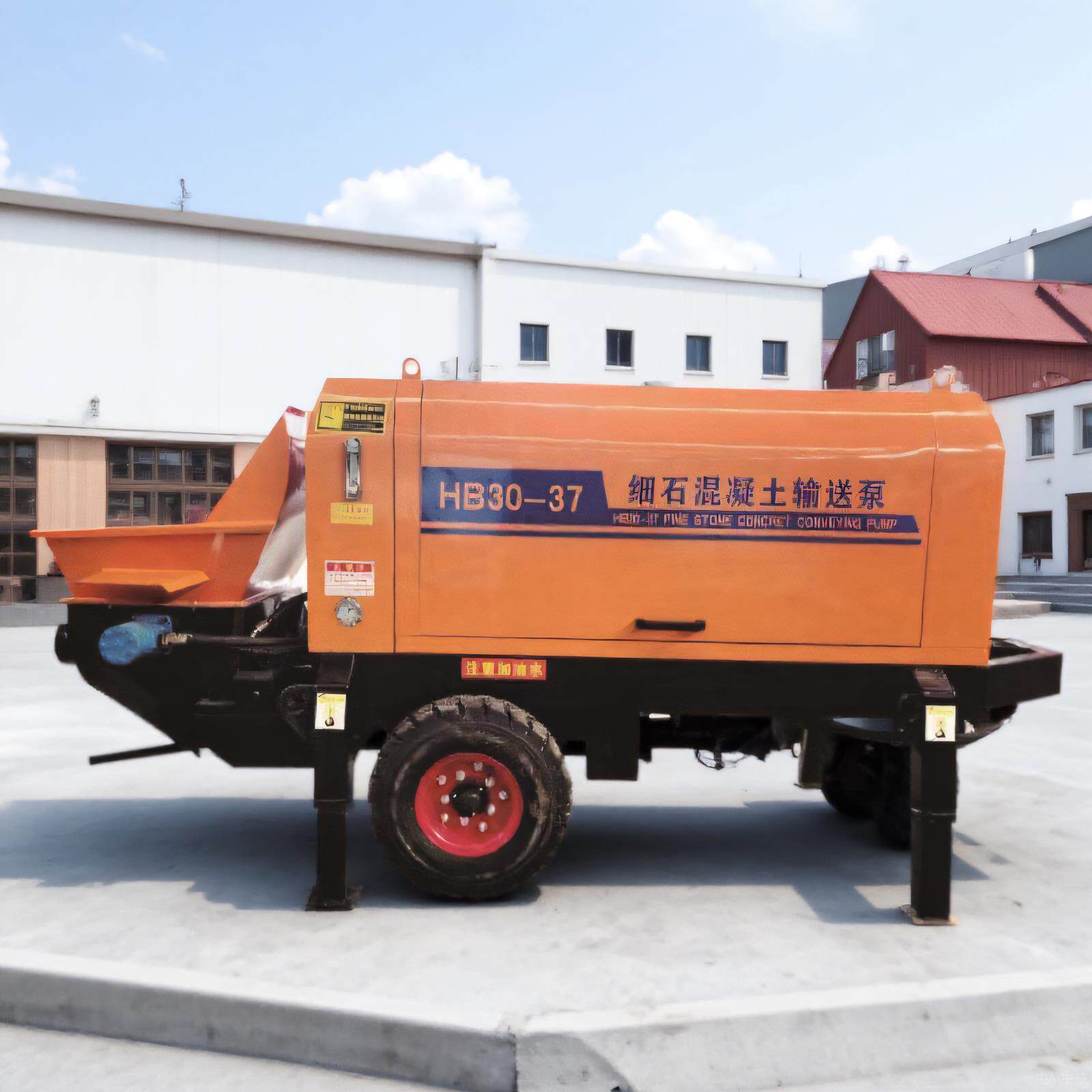 混凝土输送泵小型二次构造柱泵细石砂浆浇筑混凝土地泵搅拌移动