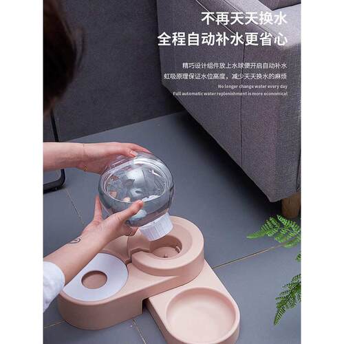 饮水机猫咪水嘴猫一体宠物狗自动喂食不狗狗喝水盆湿水器喂
